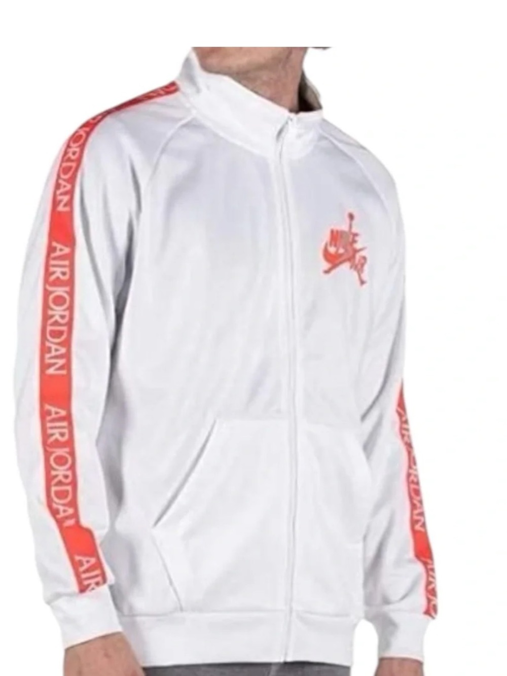 Nike Jordan Jumpman Classics Tricot Warmup Jacket Full Zip Size Lg Excellent